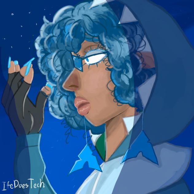 Glowy night (new oc design!)