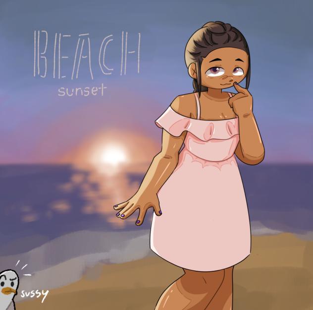 Beach sunset 🌅