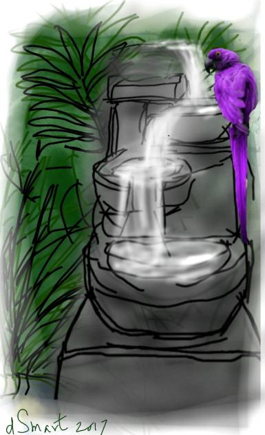 fountain sketch - ibisPaint