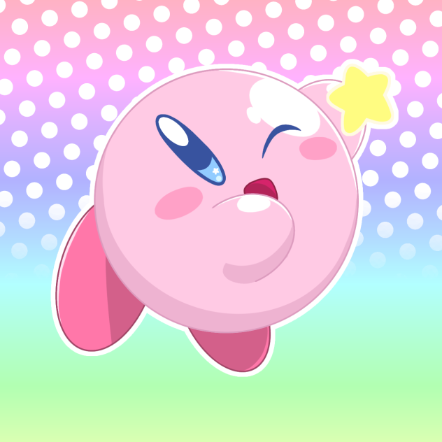 kirby with a star