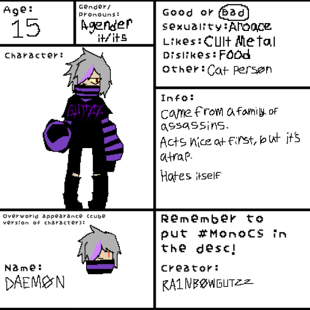 Monochrome character entry
