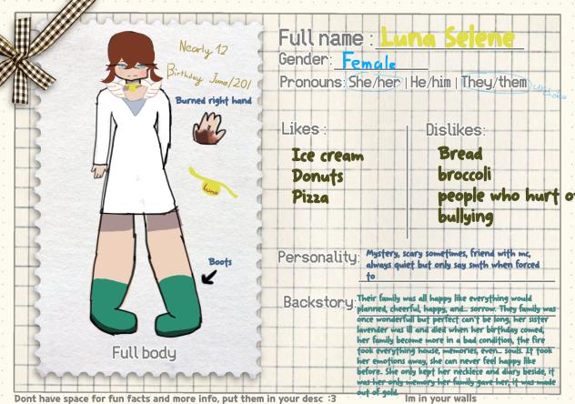 Uh character sheet