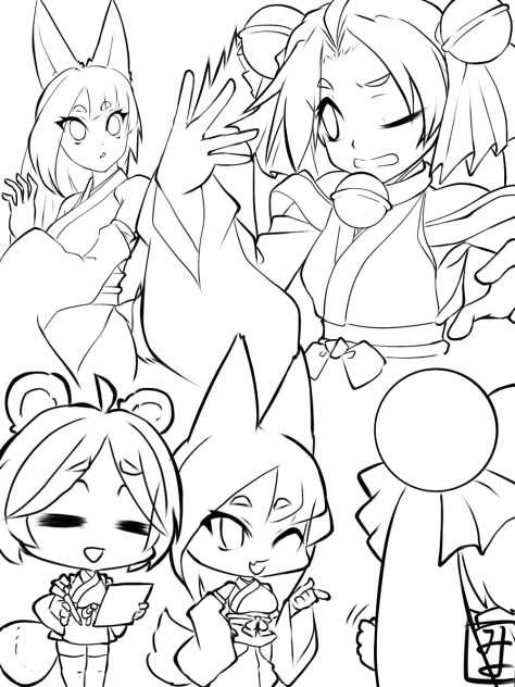 お札開発　line art