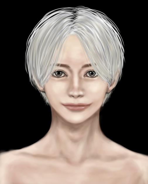 真ん中分け