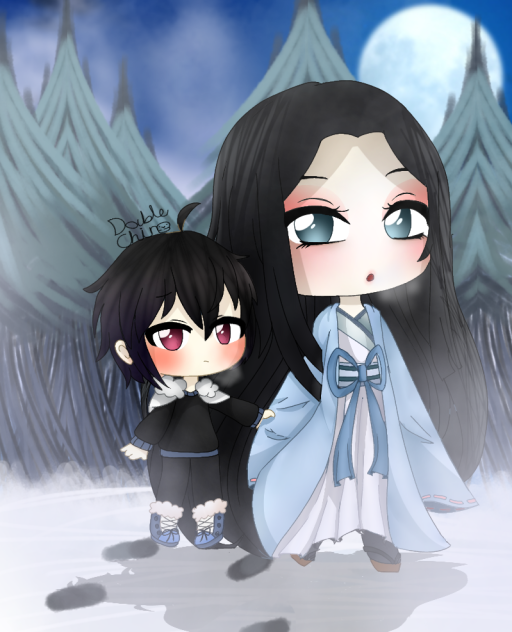 Winter Night with a Child