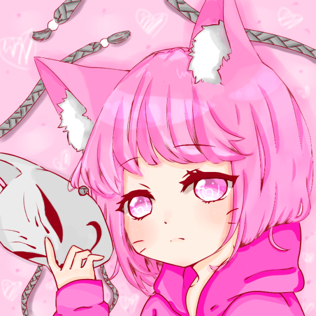 けもみみの女の子(塗り絵コラボ)
