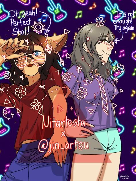 Me & @jin_artsu Selfie 17(Colored)