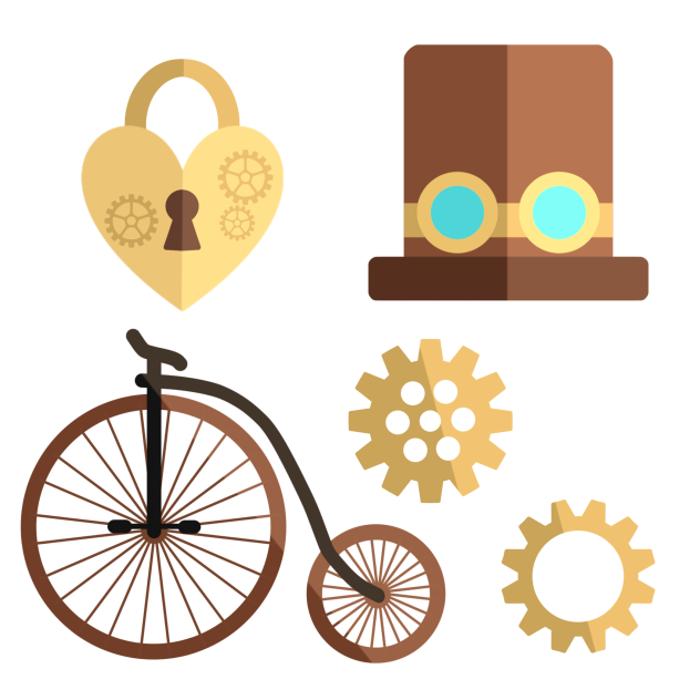 Steampunk stickers 2a