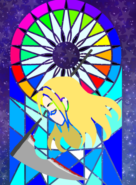 殺戮の天使でステンドグラス3