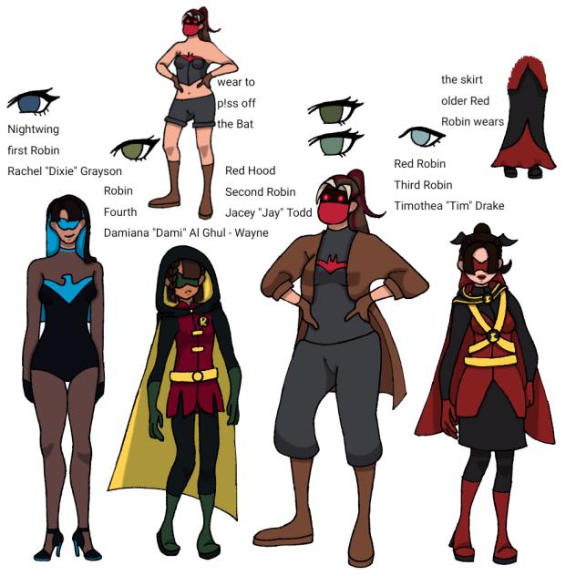 DC genderbend main robins