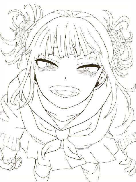 トガヒミコちゃん線画配布