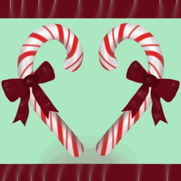 candy cane heart 🍬🤍❤️💚