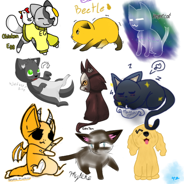 Tiny Animals Collab 🐈‍⬛   🐕