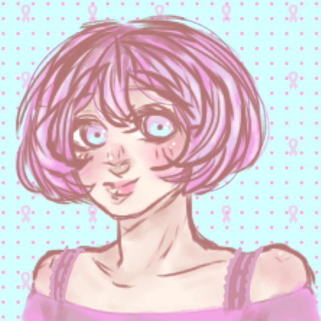 Anime Girl [ Breast Cancer Awareness ]
