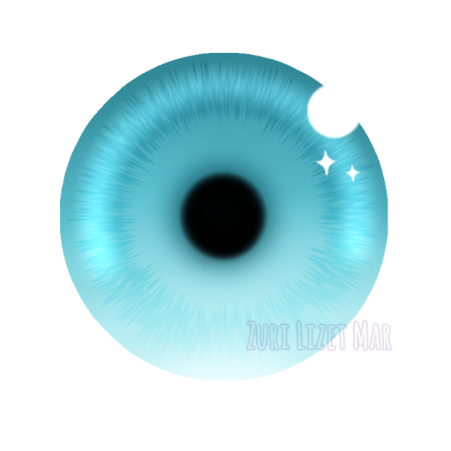 un ojo azul