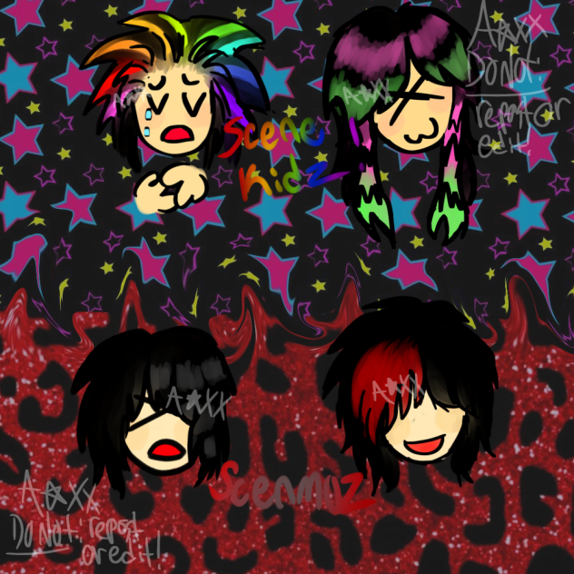 scene kidz and scenmoz! - ibisPaint
