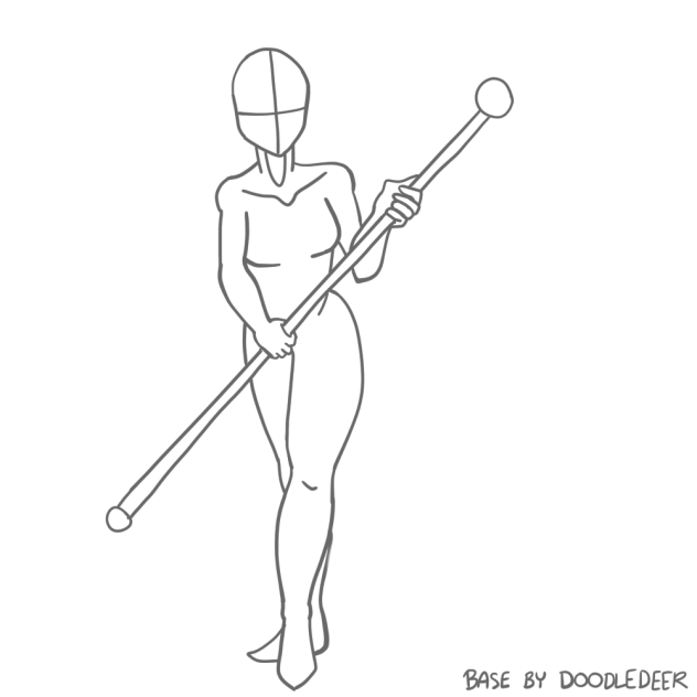 Base for someone holding a staff… idk