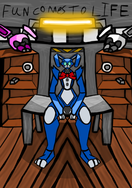 Toy Bonnie in a parts and service Room