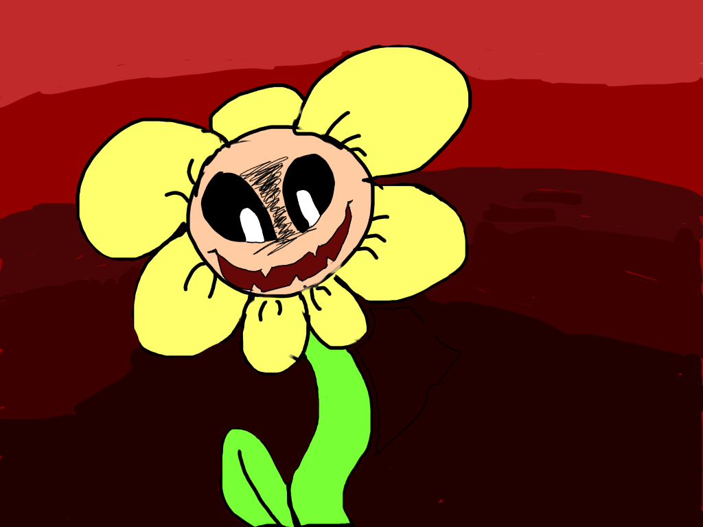 drawing of flowey - ibisPaint