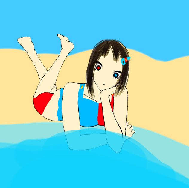 pomni at the Beach