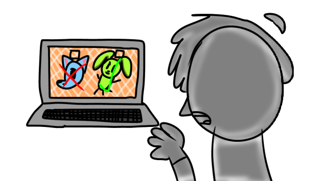 Bob's look at his computer