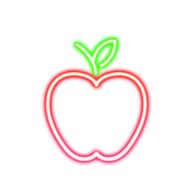 Apple neon icon