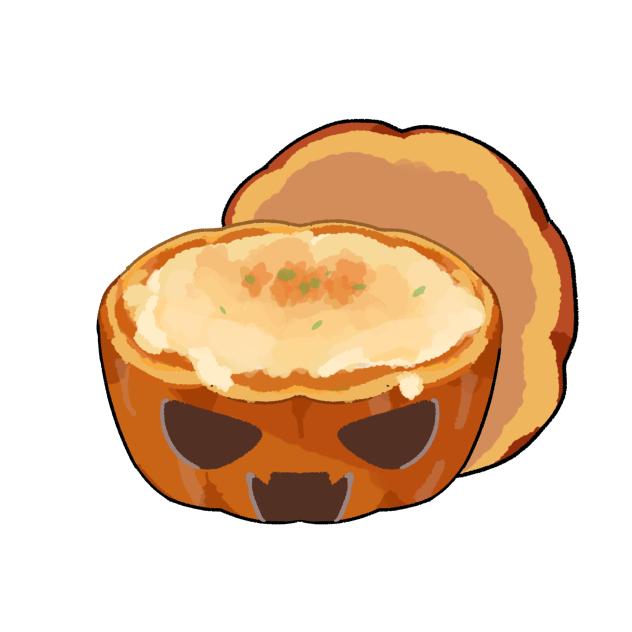 ハロウィンカボチャグラタン