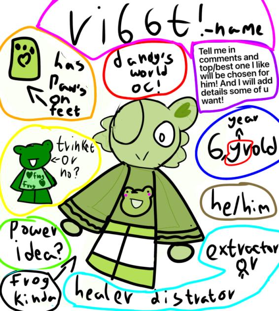 Dandy’s world oc! Ribbit (read desc)