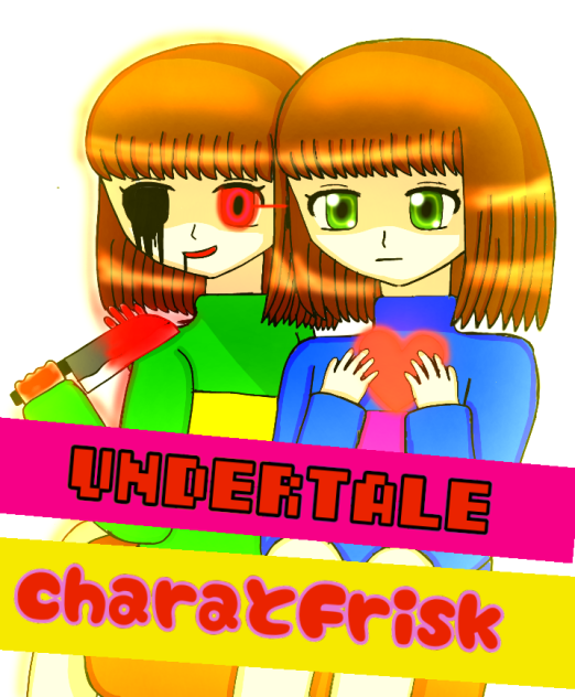 UNDERTALE chara&Frisk 描いてみた