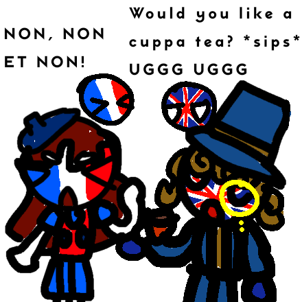 Da Countryhumans France and UK