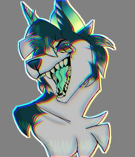 Headshot of jack the wolf & dragon hybri