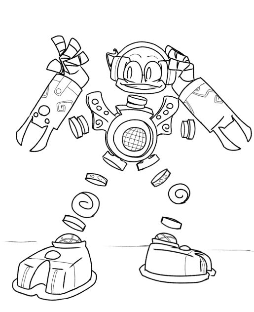 Here’s me struggling to lineart