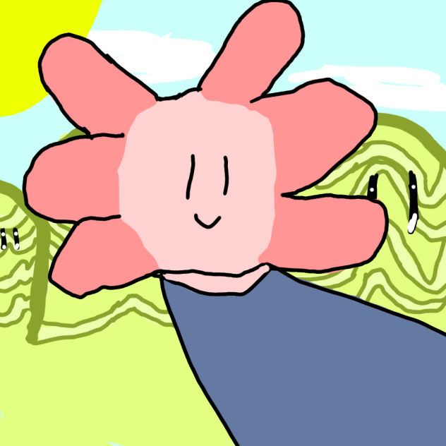 just a drawing of a cute axolotl