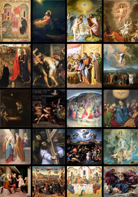 The Mysteries of the Rosary(from old art