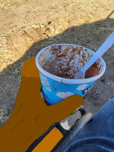 Enjoying some Ben & Jerry's