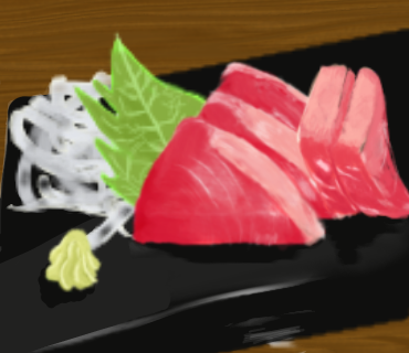 カツオの刺身