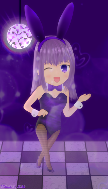 Purple bunny girl