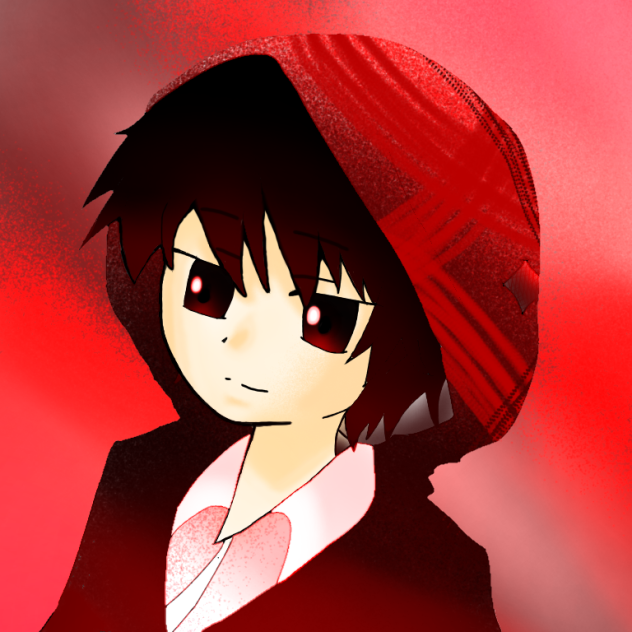 友達に描いてもらった絵を塗った絵