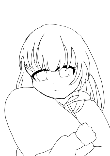 私のぬいぐるみ　リメイク　線画