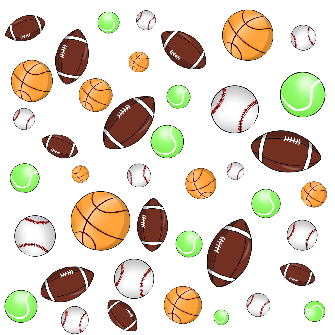 sports balls pattern (transparent) ibisPaint
