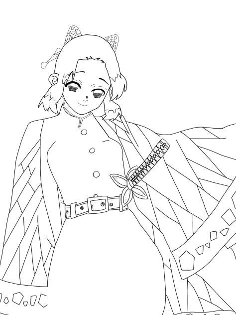 胡蝶しのぶ　線画