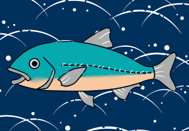 家にある、おままごと用の魚