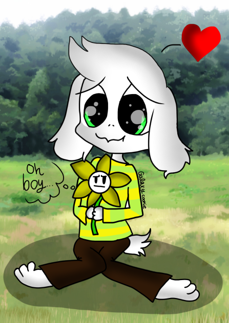 Asriel and flowey