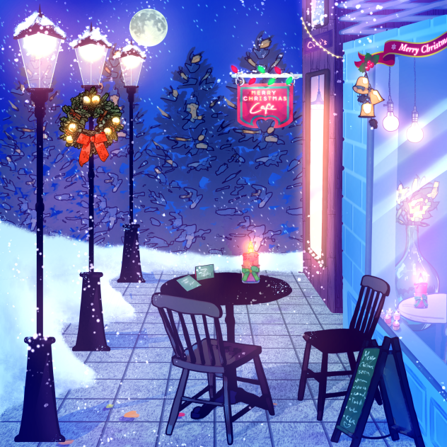 Christmas Street Night