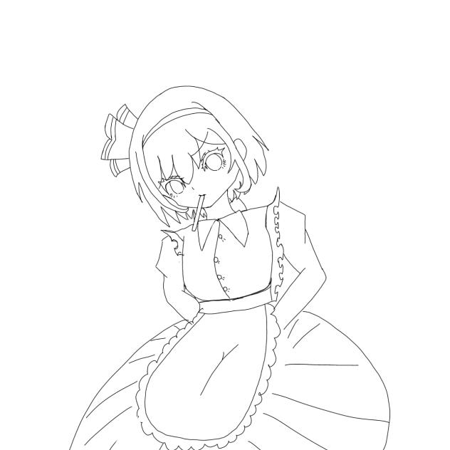 妖夢色なし塗り絵
