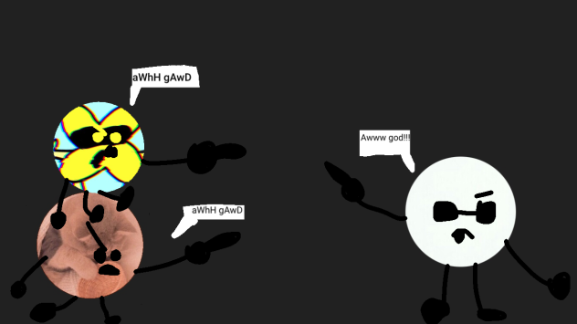 Three profileys having an argument