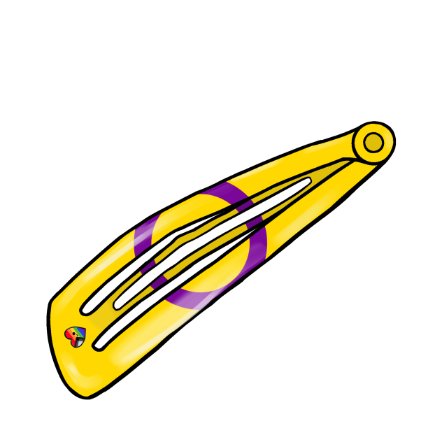Pride Flag Barrette - Intersex - ibisPaint