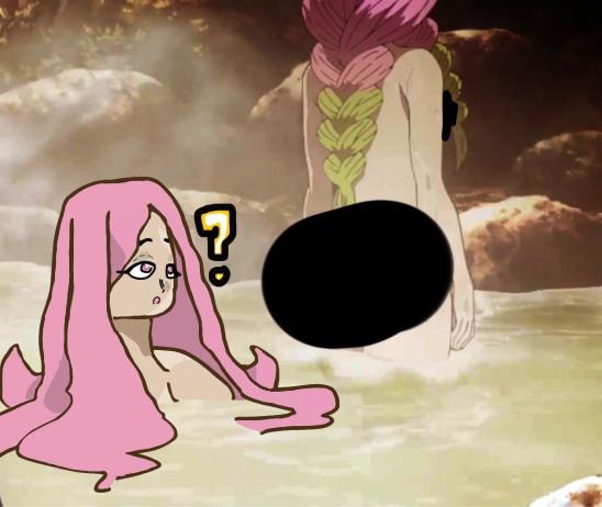 My kny oc in Mitsuri bath scene