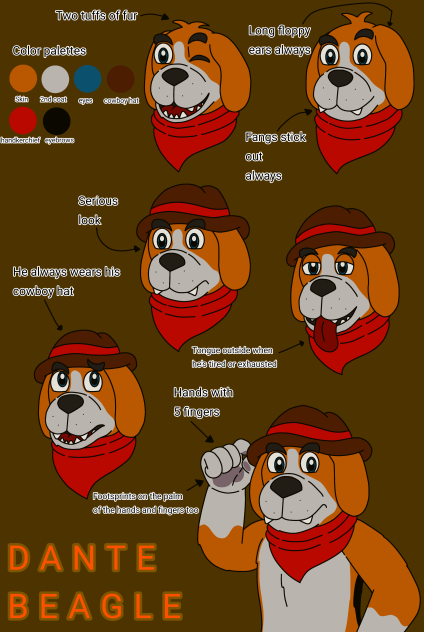 Dante Beagle's reference sheet