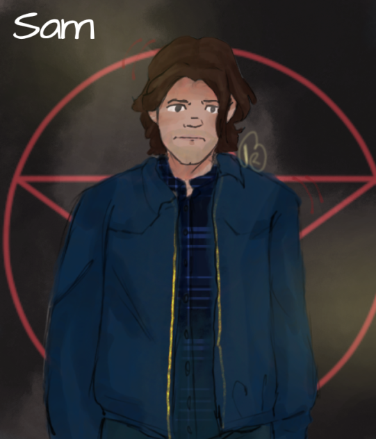Sam Winchester but grumpy